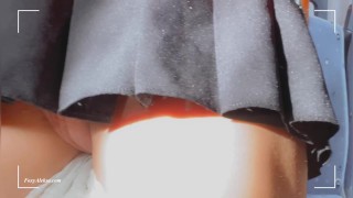 My Risky Masturbation in Bus. Nude pussy under skirt. Public Dirty hobby