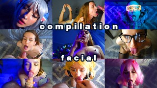 Compilation: facial, cum on face, cumshots - Sunako_Kirishiki