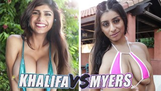 BANGBROS - Battle Of The GOATs: Mia Khalifa vs Violet Myers